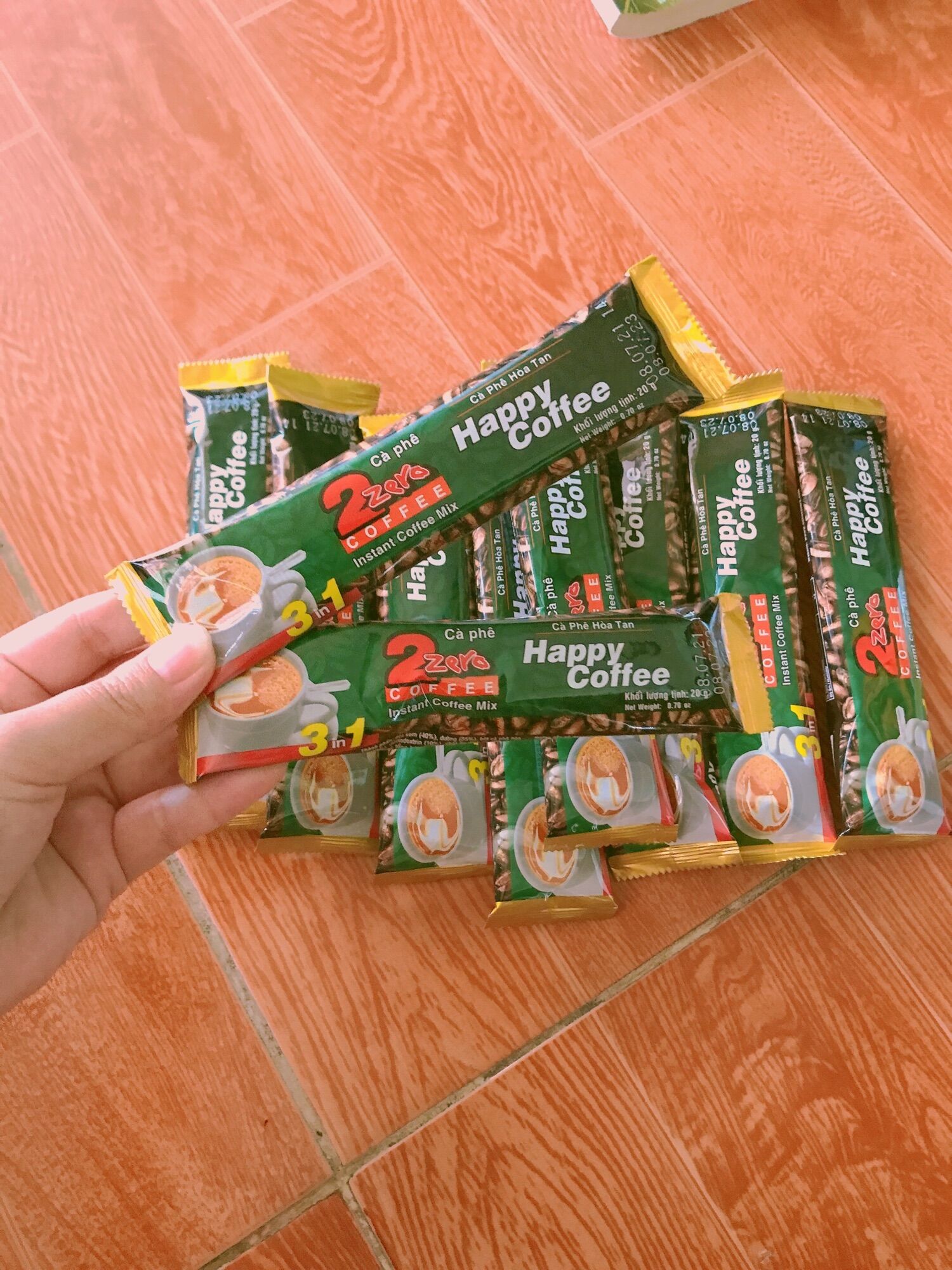 Cà phê sữa hoà tan Happy 2 zero 3 in 1