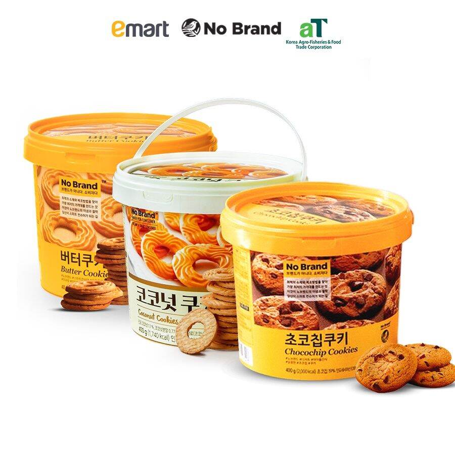 Bánh quy xô Hàn Quốc 3 vị socola chip/ bơ sữa dừa/bơ truyền thống xô lớn