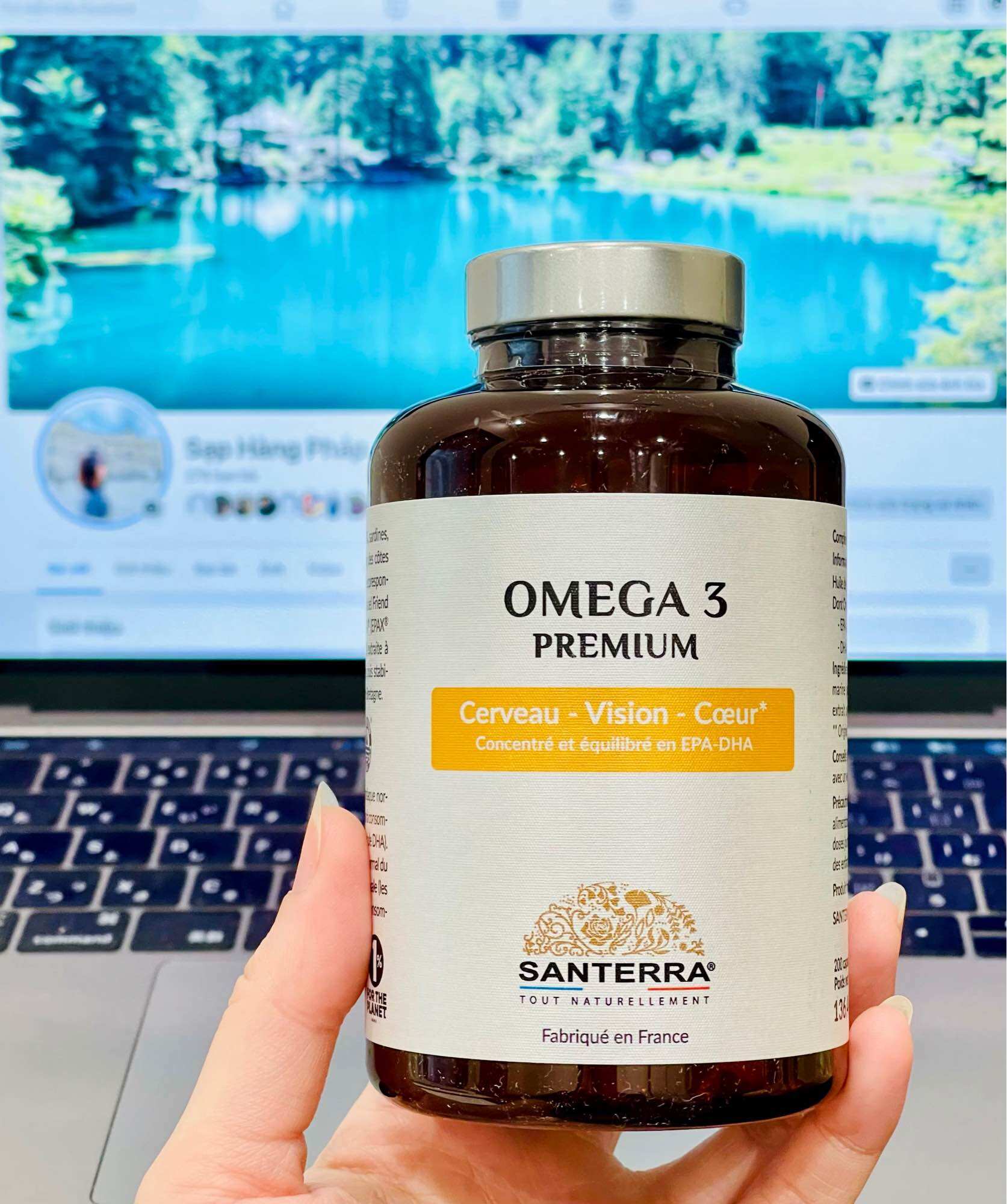[ BILL PHÁP] Viên Omega 3 Premium Santerra Pháp 200 viên