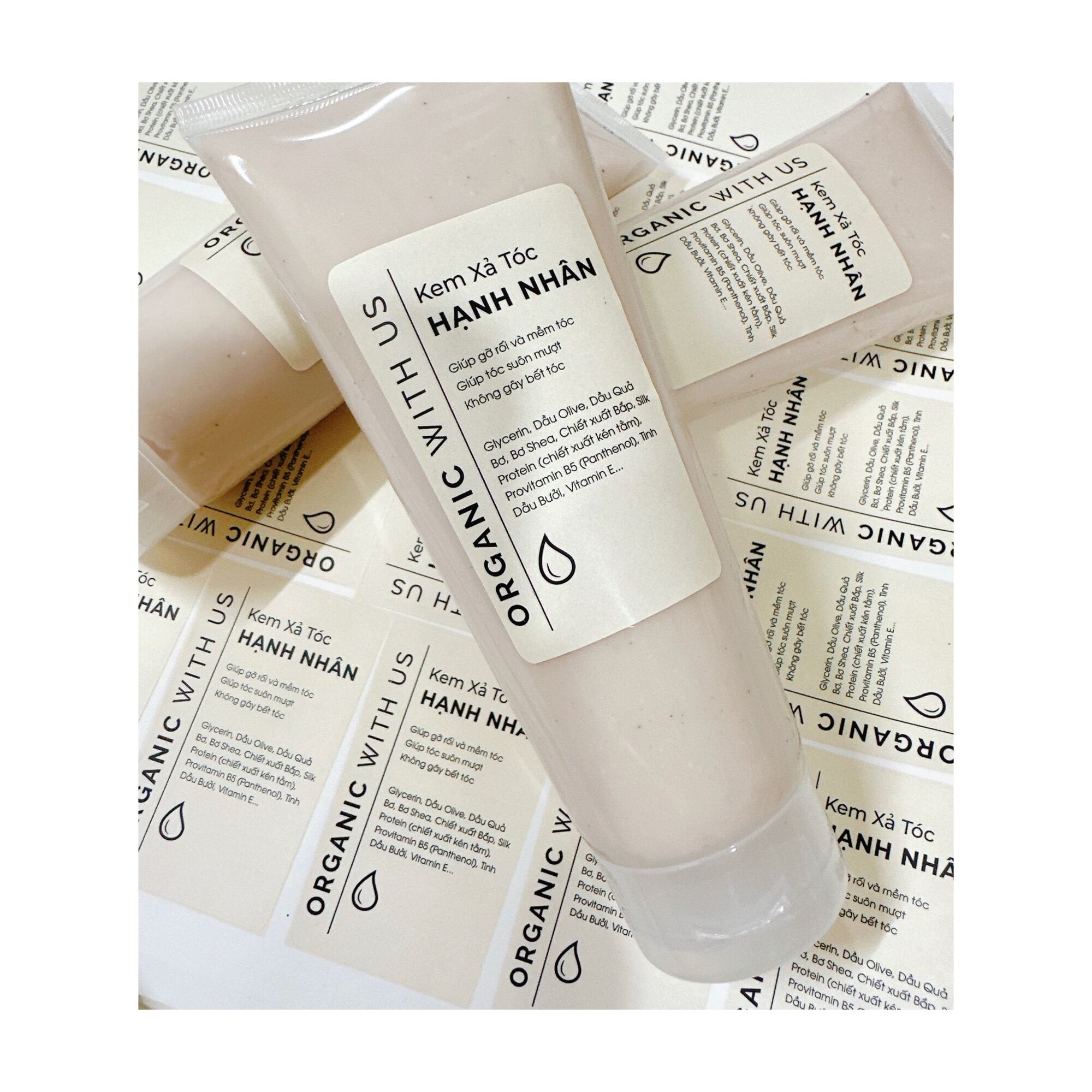 [NO SILICONE] Kem Ủ Xả Tóc - Hạt Hạnh Nhân Bồ Kết