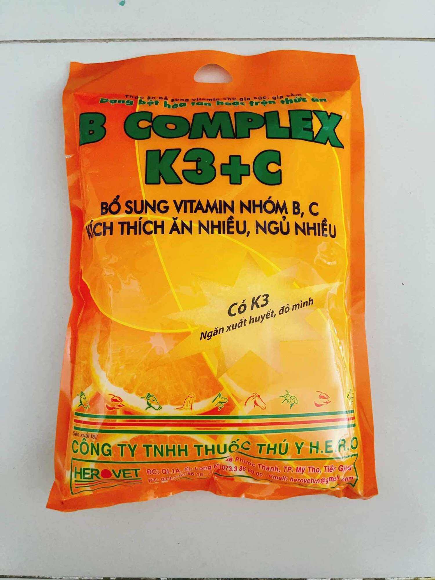 B Complex K3 + C (1kg) kích thích thèm ăn cho heo gà vịt trâu bò Vitamins &amp; Minerals