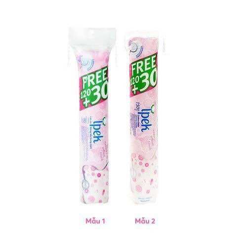 Combo 2 bông tẩy trang Ipek siêu mềm mịn 150 miếng (2 x 150 miếng) Chính Hãng