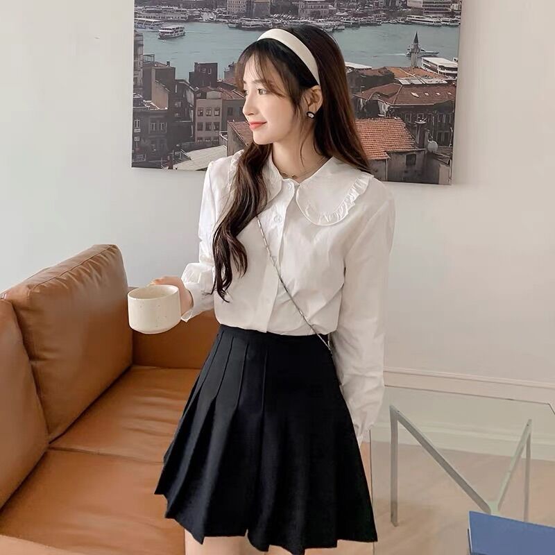 Áo sơ mi nữ cổ bèo vintages tiểu thư m112