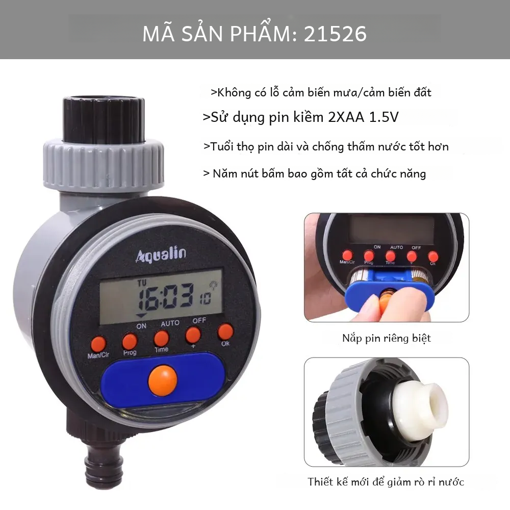 Tự động LCD hiển thị tưới nước hẹn giờ điện tử Home vườn bóng van 8 chương trình nước hẹn giờ cho vườn thủy lợi