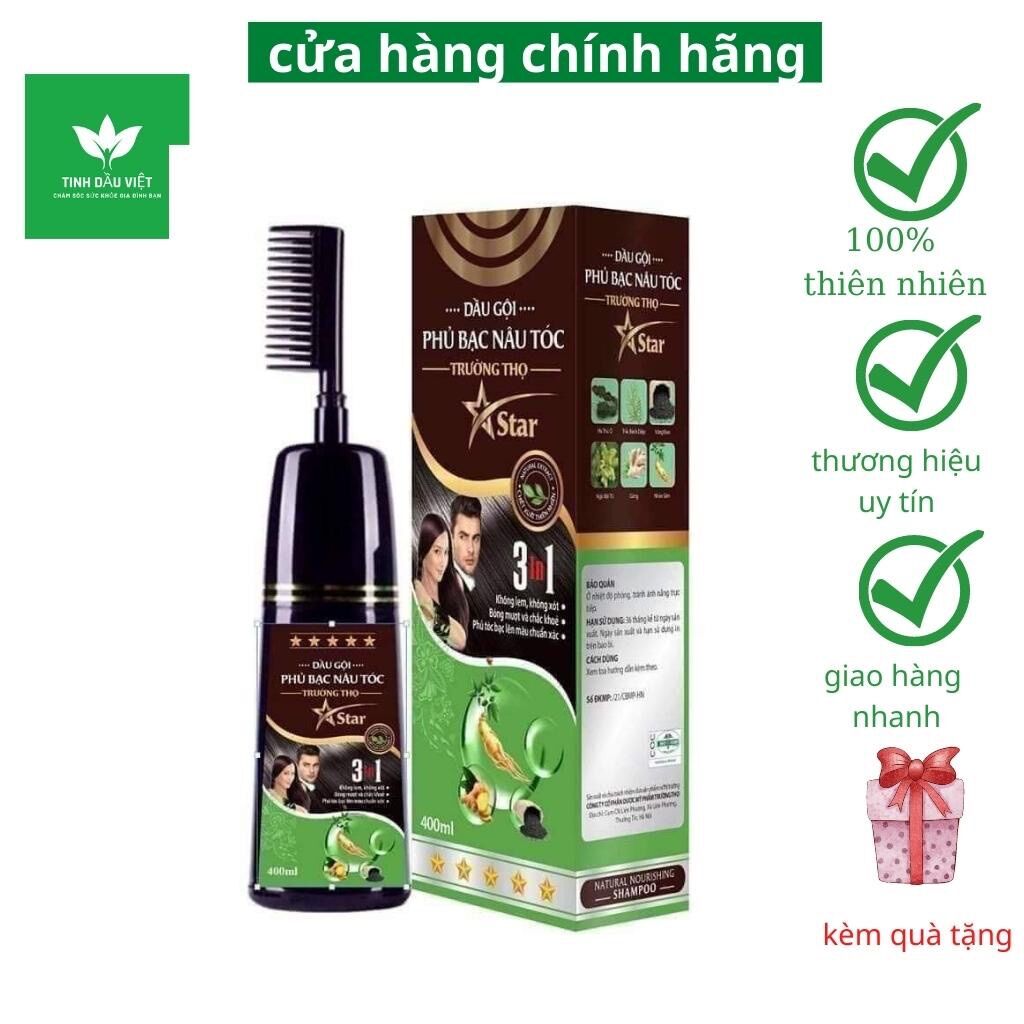 Dầu gội phủ bạc thảo dược Đen - Nâu Dạ Thảo Liên
