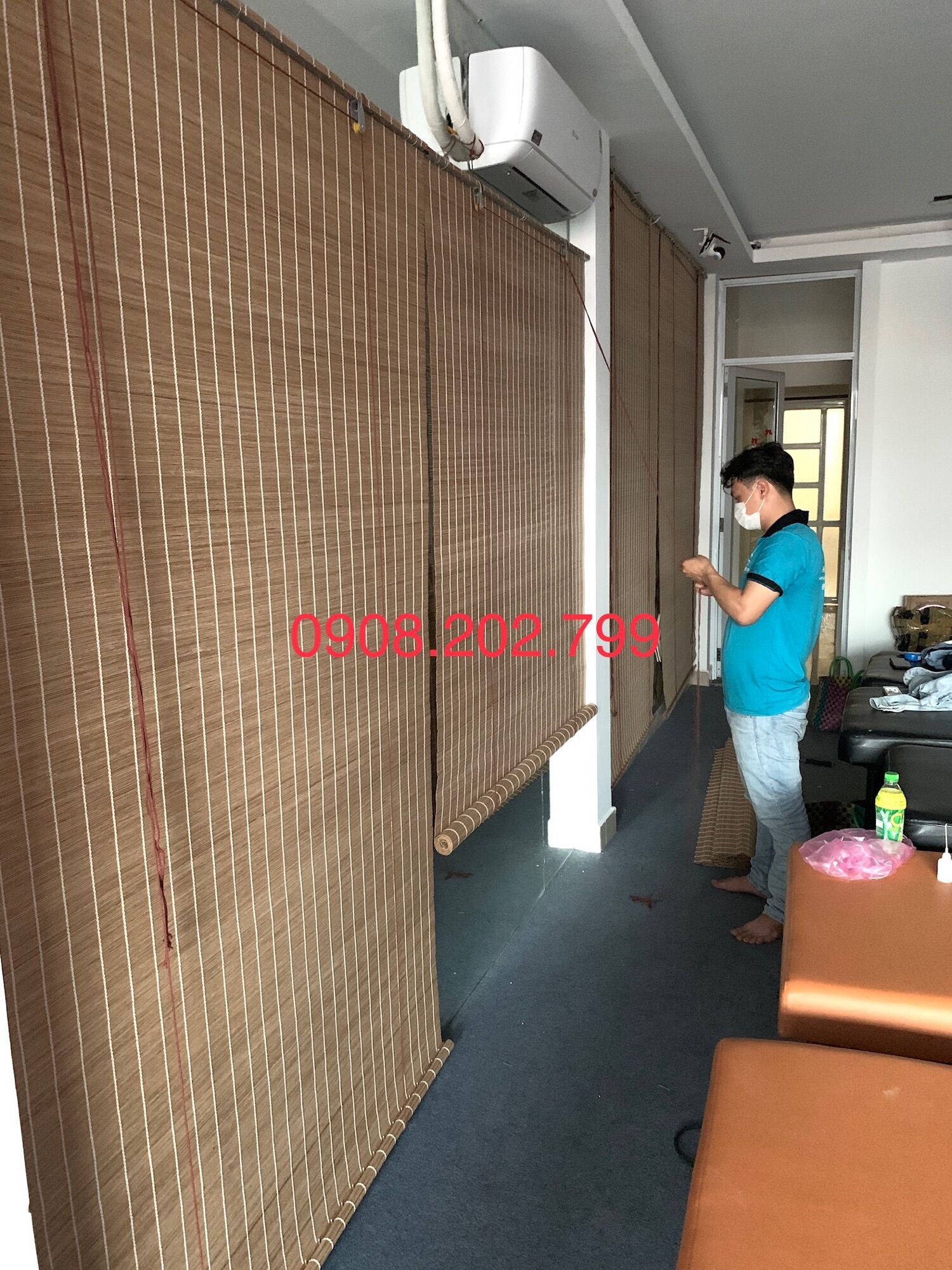 Rèm tăm tre trúc che nắng cửa sổ