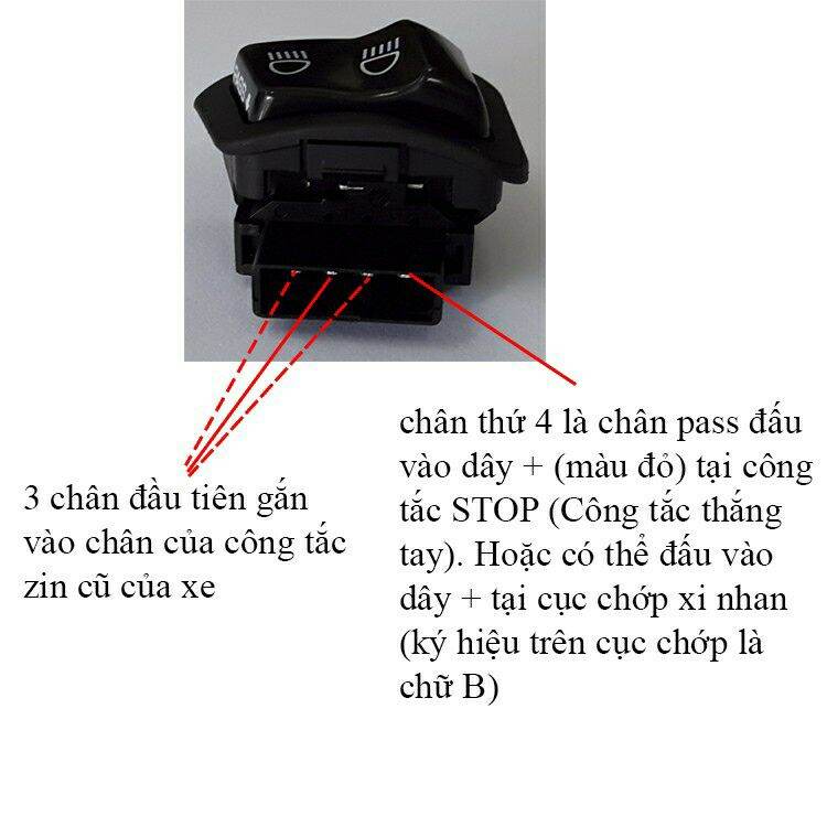 Công tắc passing xe SH - ABLÊT - FIU ( công tắc pha cốt chính hãng HONDA)