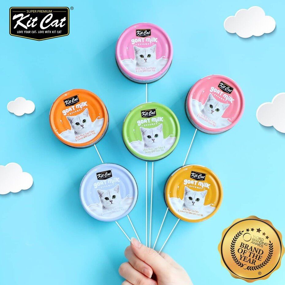 Pate Kit Cat sữa dê cho Mèo, lon 70g