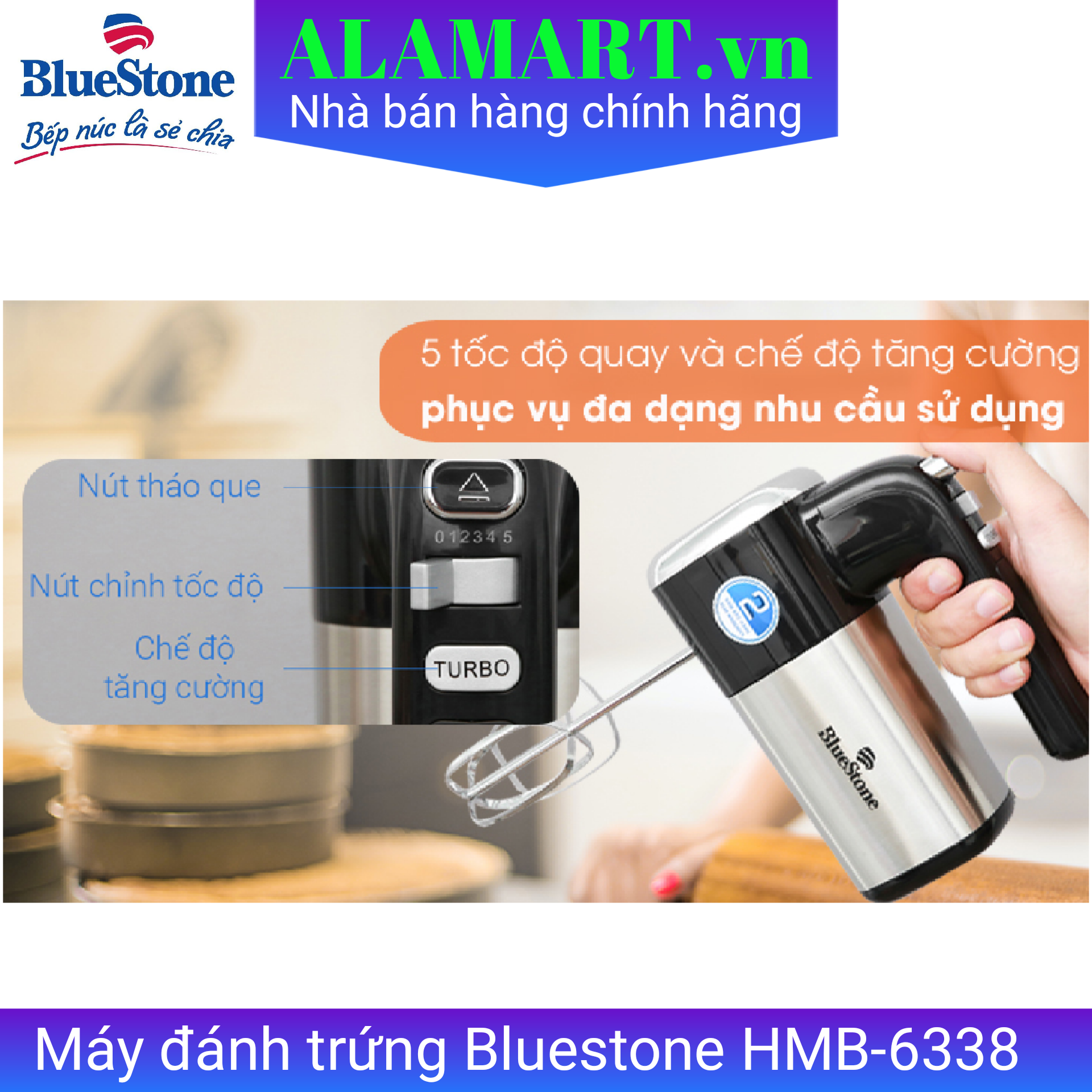 Máy đánh trứng Bluestone HMB-6338