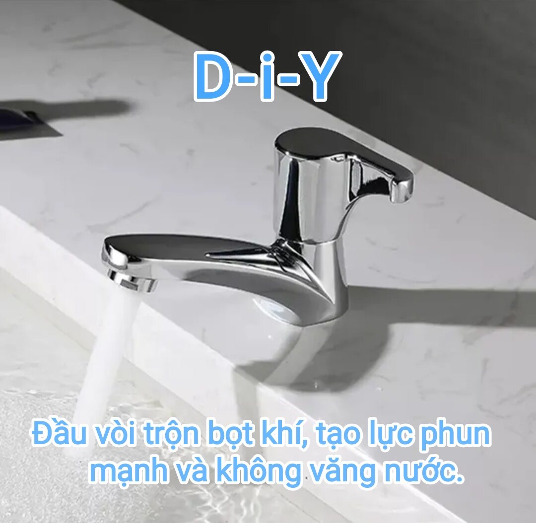 Vòi lavabo đồng thau mạ chrome bóng, Vòi rủa mặt nước lạnh