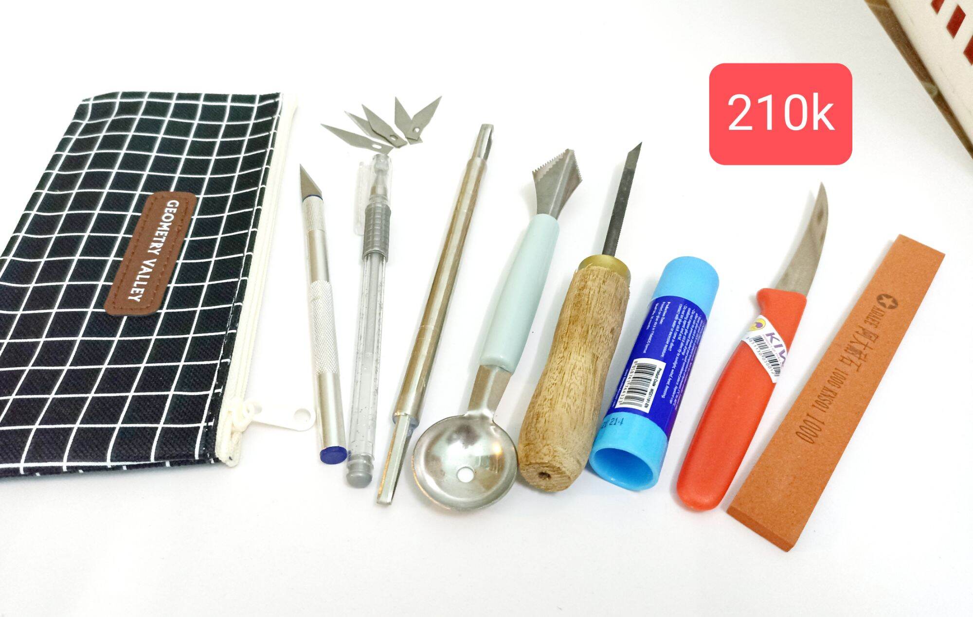 dao khắc dưa hấu nghệ thuật,bộ tỉa thú( móc inox)