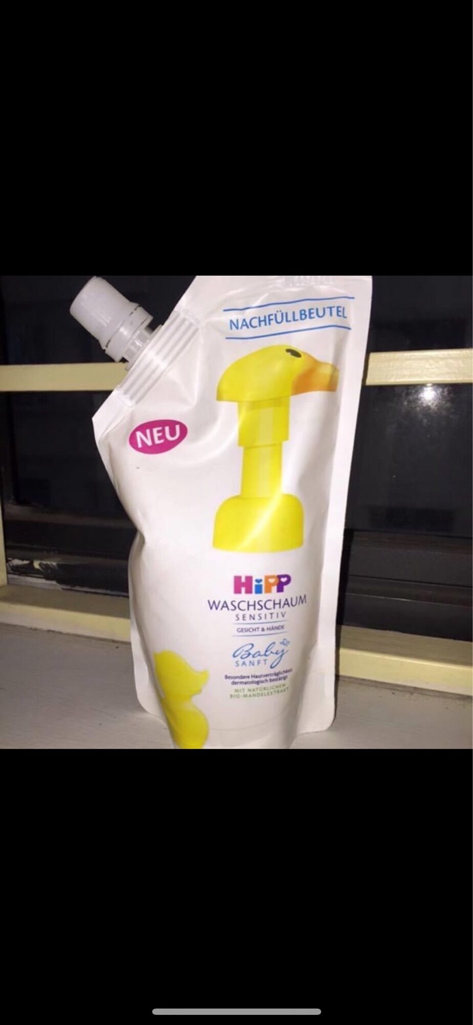 Sữa tắm Hipp Waschschaum sensitiv baby con vịt dạng túi