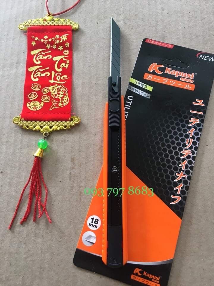 Combo dao rọc giấy mini Kapusi + lưỡi dao rọc giấy 30 độ