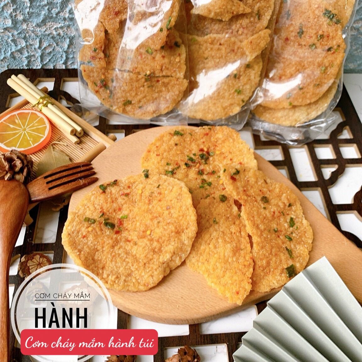 Cơm cháy mắm hành gói 100gr 3 miếng