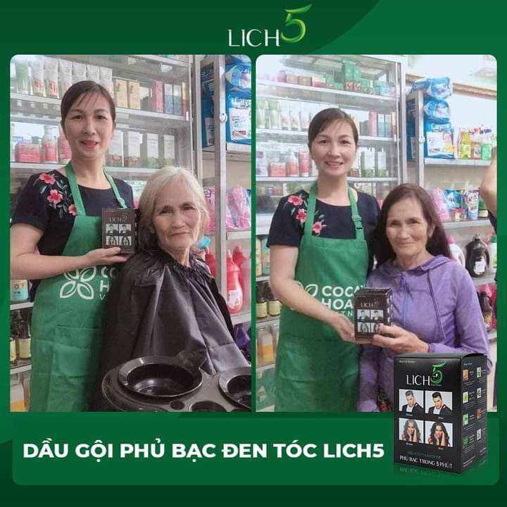 LỊCH 5 DẦU GỘI PHỦ BẠC [HỘP 10 GÓI ĐEN]