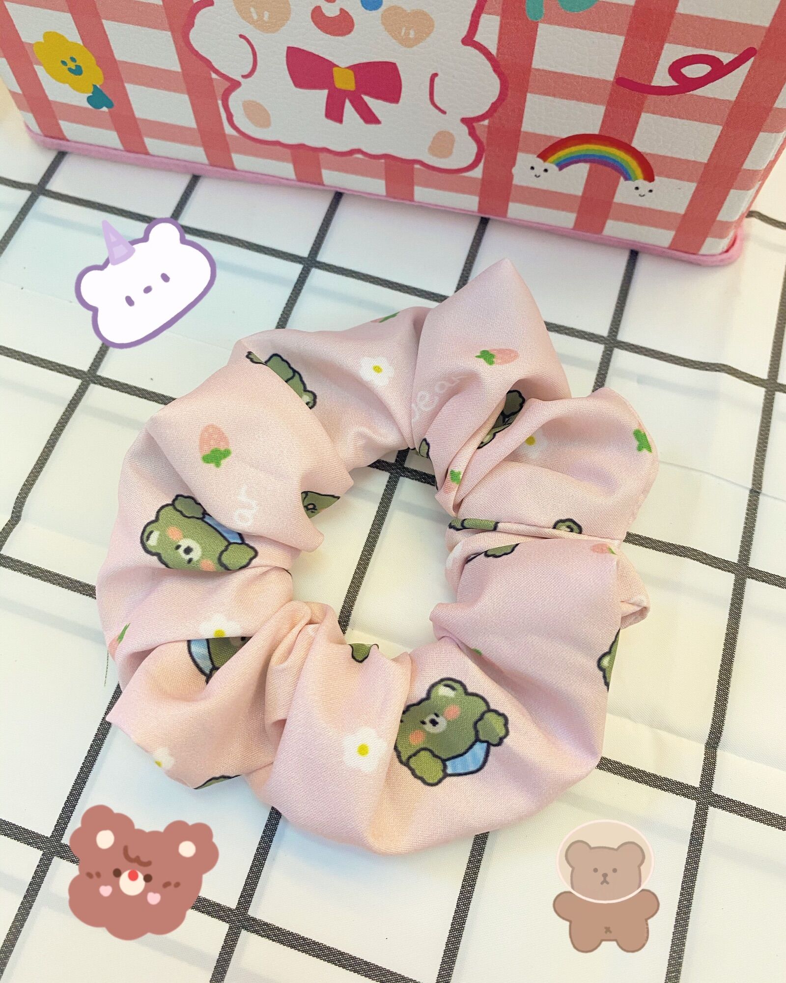 (Ảnh Thật) Dây buộc tóc , cột tóc vải , Scrunchies Dễ Thương Hot Hit