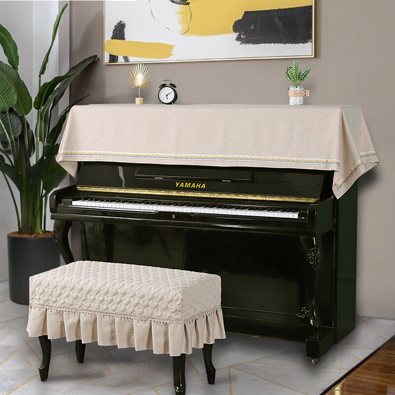 Vải Phủ Đàn Piano Sang Trọng Nhẹ Nhàng Bắc Âu Vải Phủ Đàn Piano Phủ Toàn Bộ Phủ Một Nửa Bọc Chống Bụi Khăn Phủ Đàn Piano Điện Hiện Đại Đơn Giản