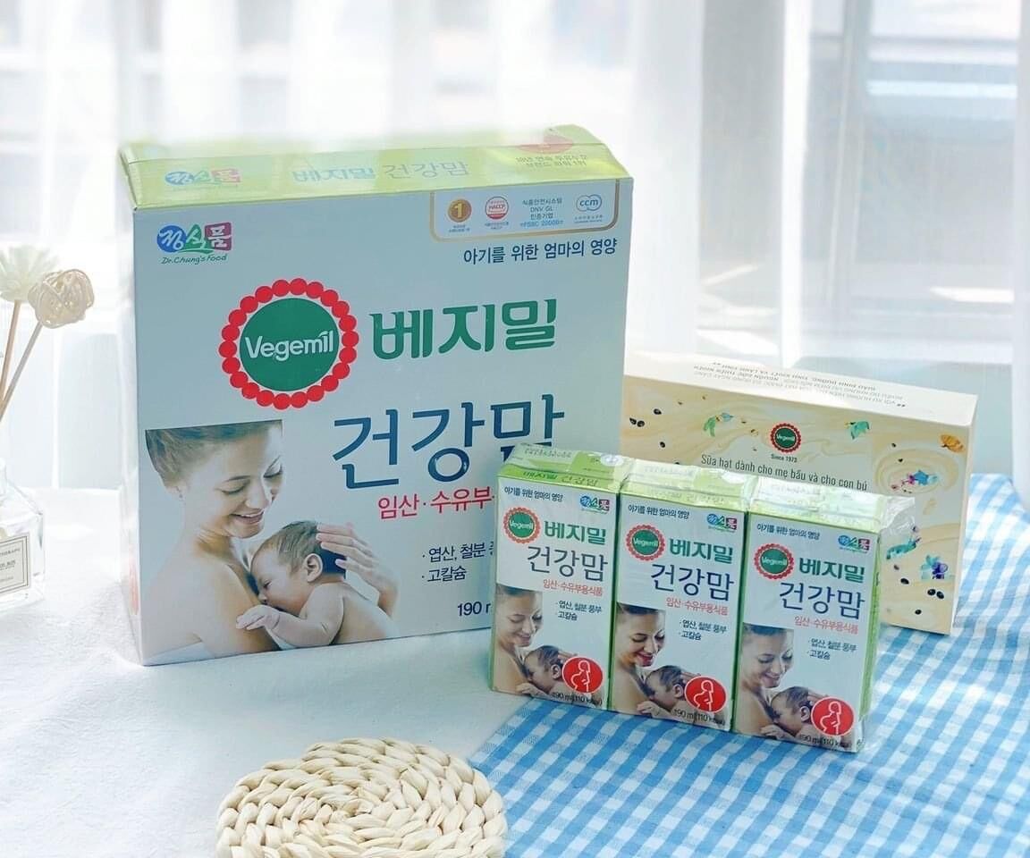 Sữa bầu dạng sữa hạt vegemil từ Hàn Quốc