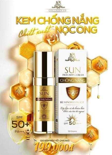 Kem Chống nắng Nọc ong Collagen X3 Đông Anh Chính Hãng