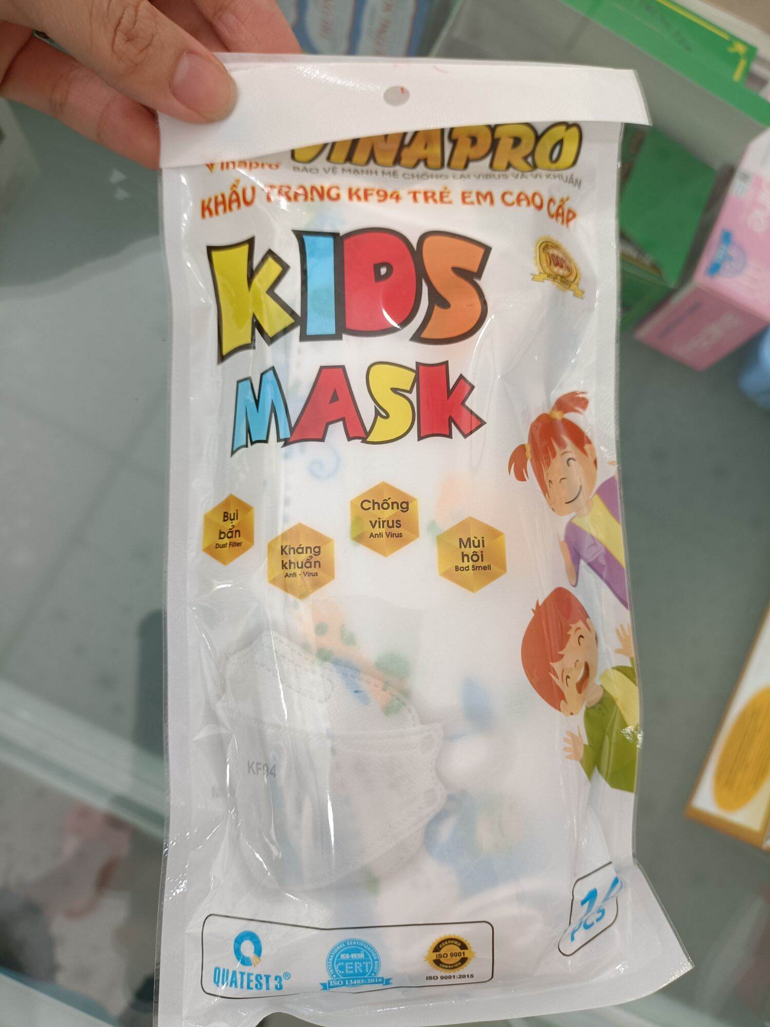 Khẩu trang kf94 cho trẻ em
