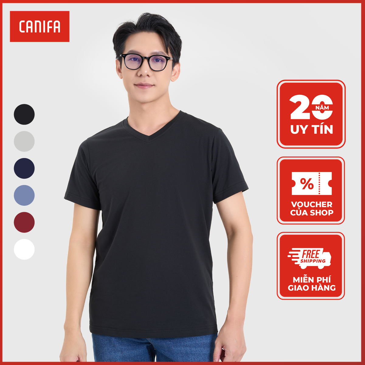   25-29.12 GIẢM TỚI 50%  Áo phông nam CANIFA 8TS25A001 