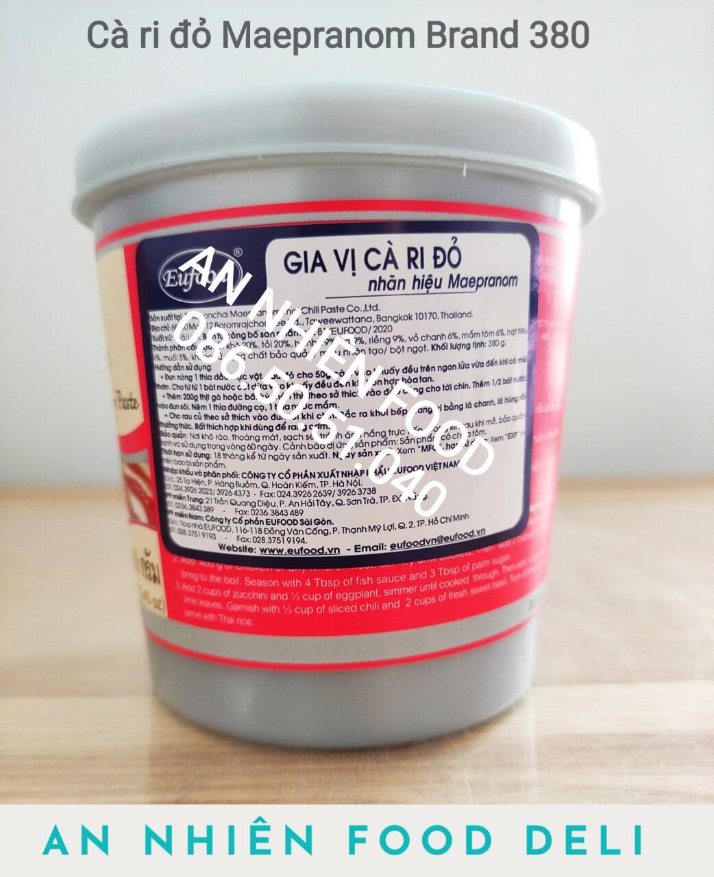 Gia Vị Cà Ri Đỏ Thái Lan hộp 380Gram