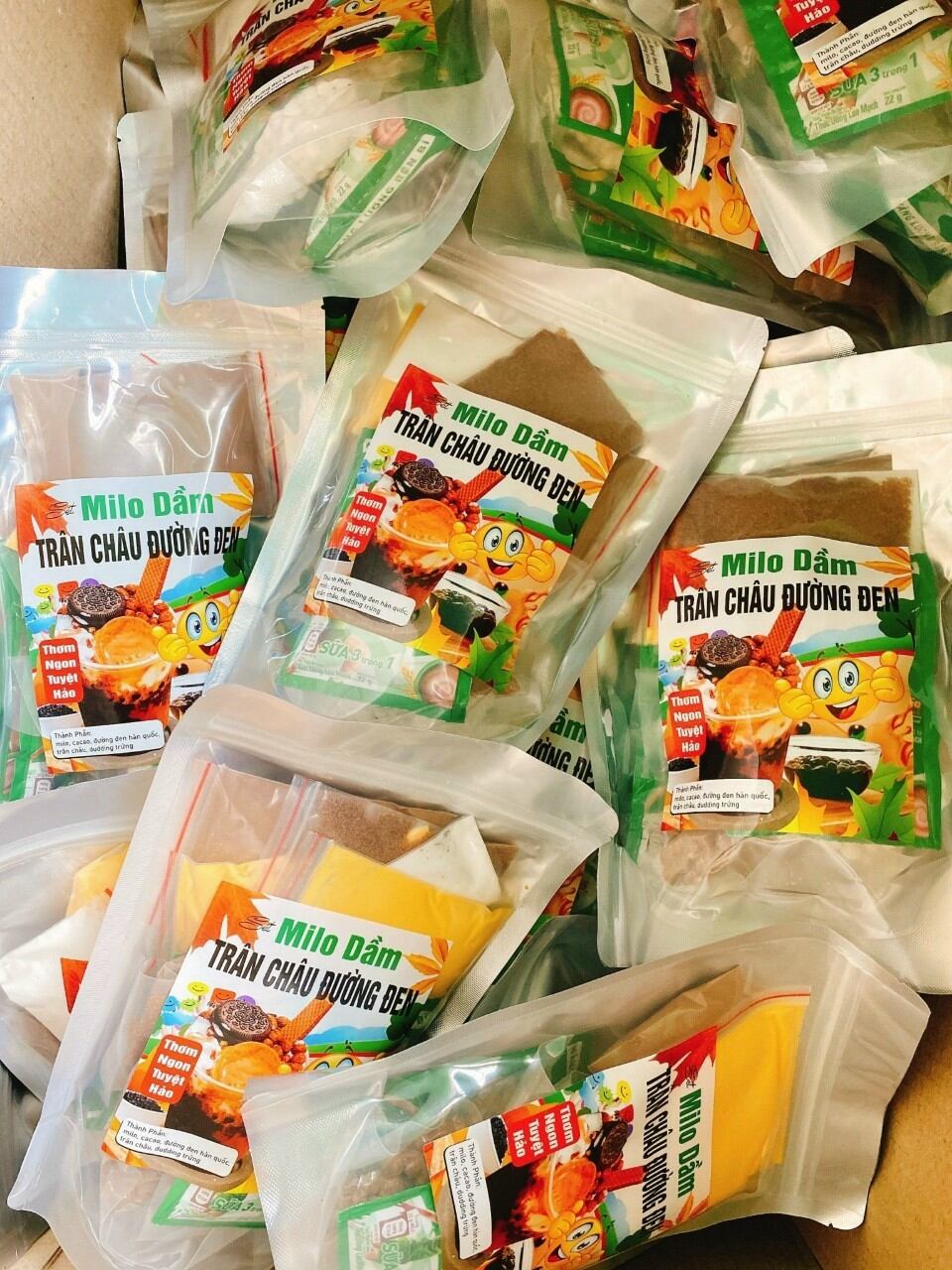 SET MILO DẦM TRÂN CHÂU ĐƯỜNG ĐEN 400G