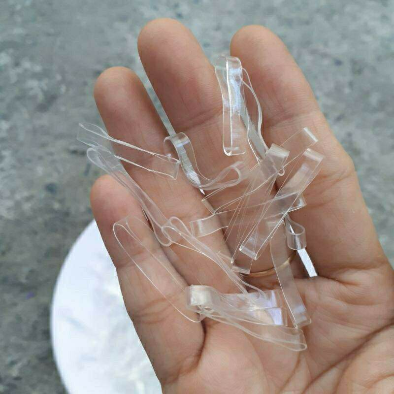 100g thun cột tóc màu trắng trong xinh xắn(cở to)
