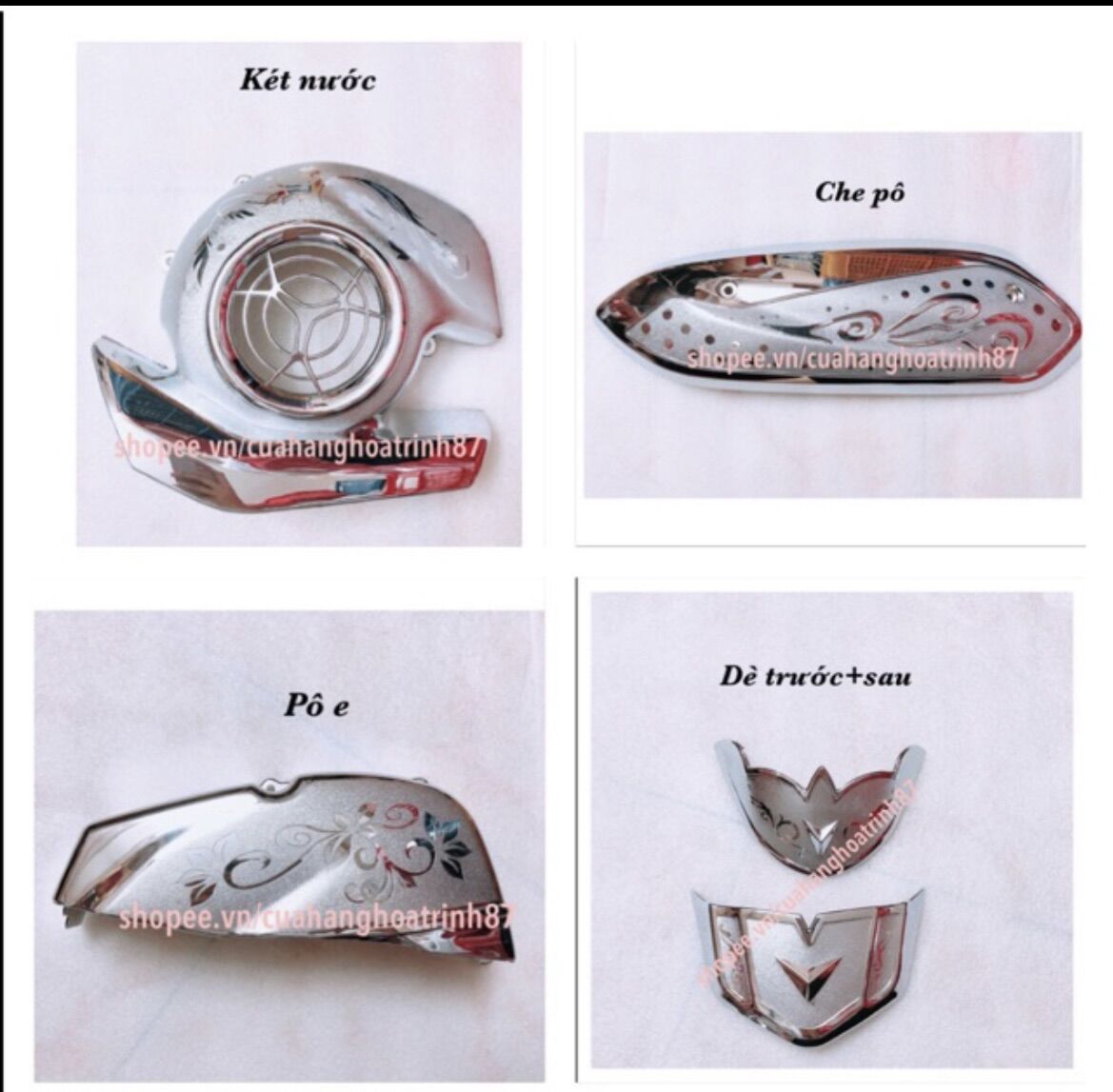 Ốp trang trí xe latte mạ crom