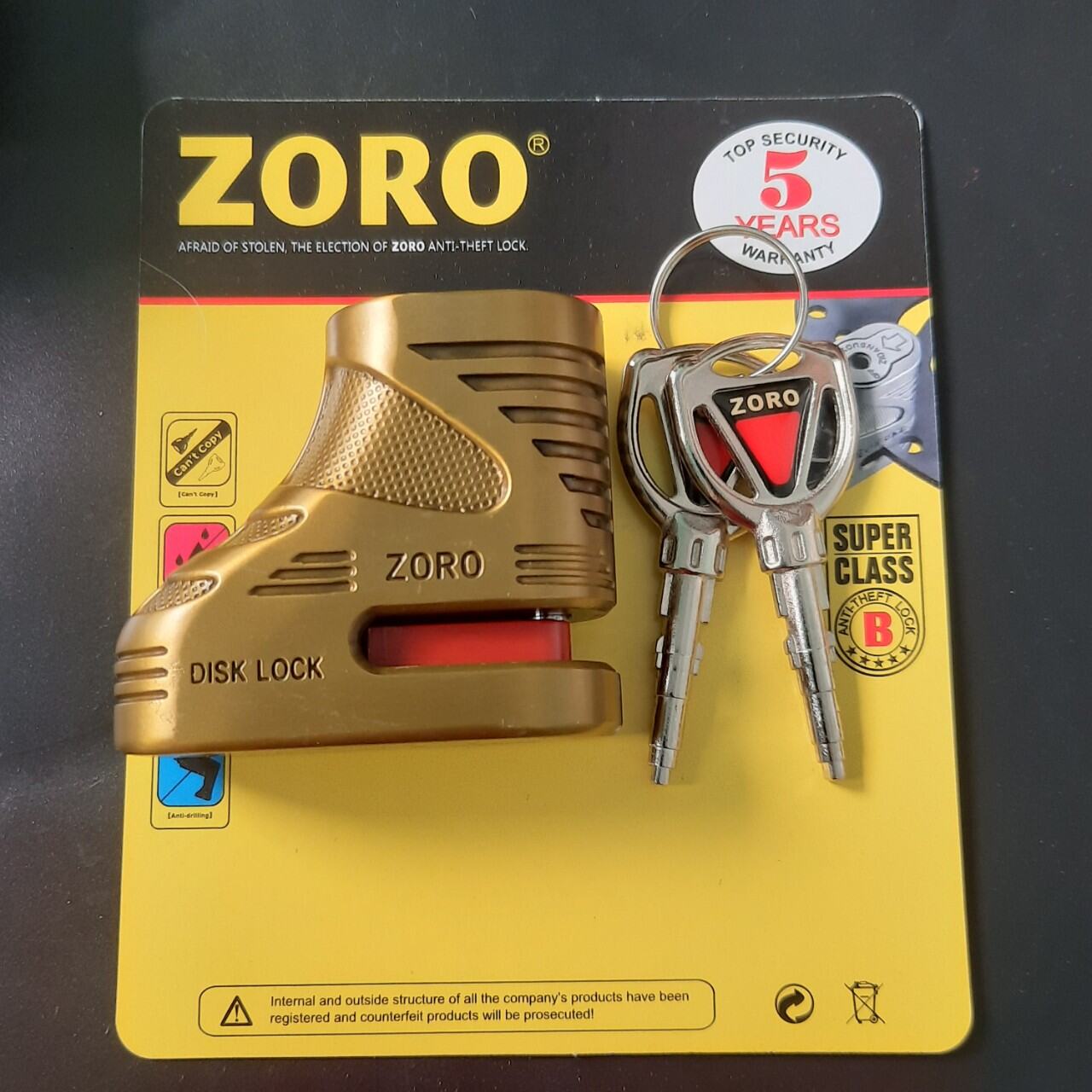 Ổ khóa đĩa xe máy chống trộm Zoro USA