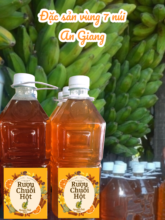 Rượu chuối hột - chai 1 lít