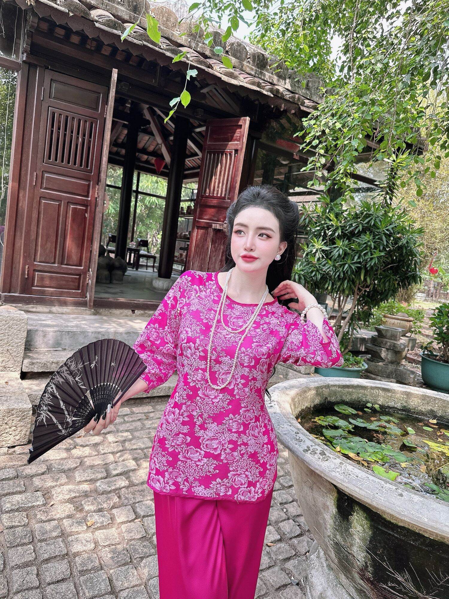 Set lam gấm 2 da phối quần latin 12 cút ngọc