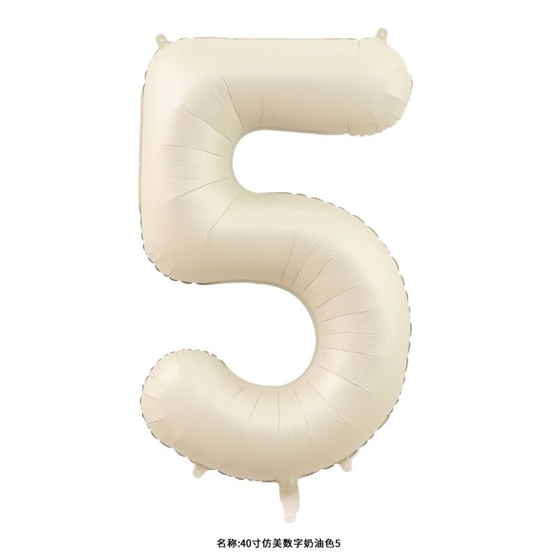 Bóng số tuổi 70 cm màu trắng ngà