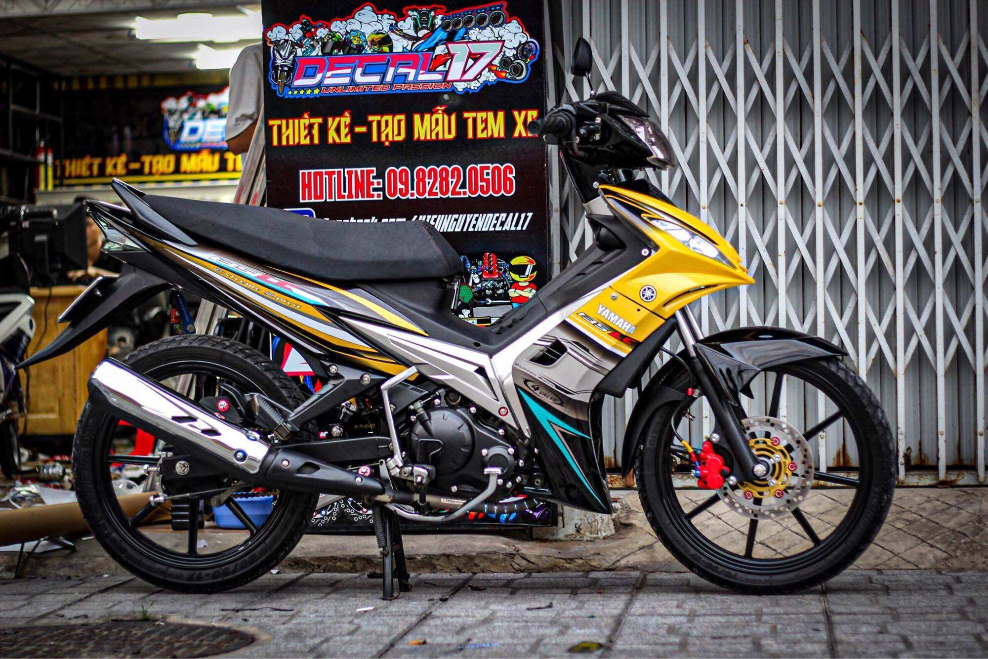 Tem exciter 2010 vàng đen đẹp