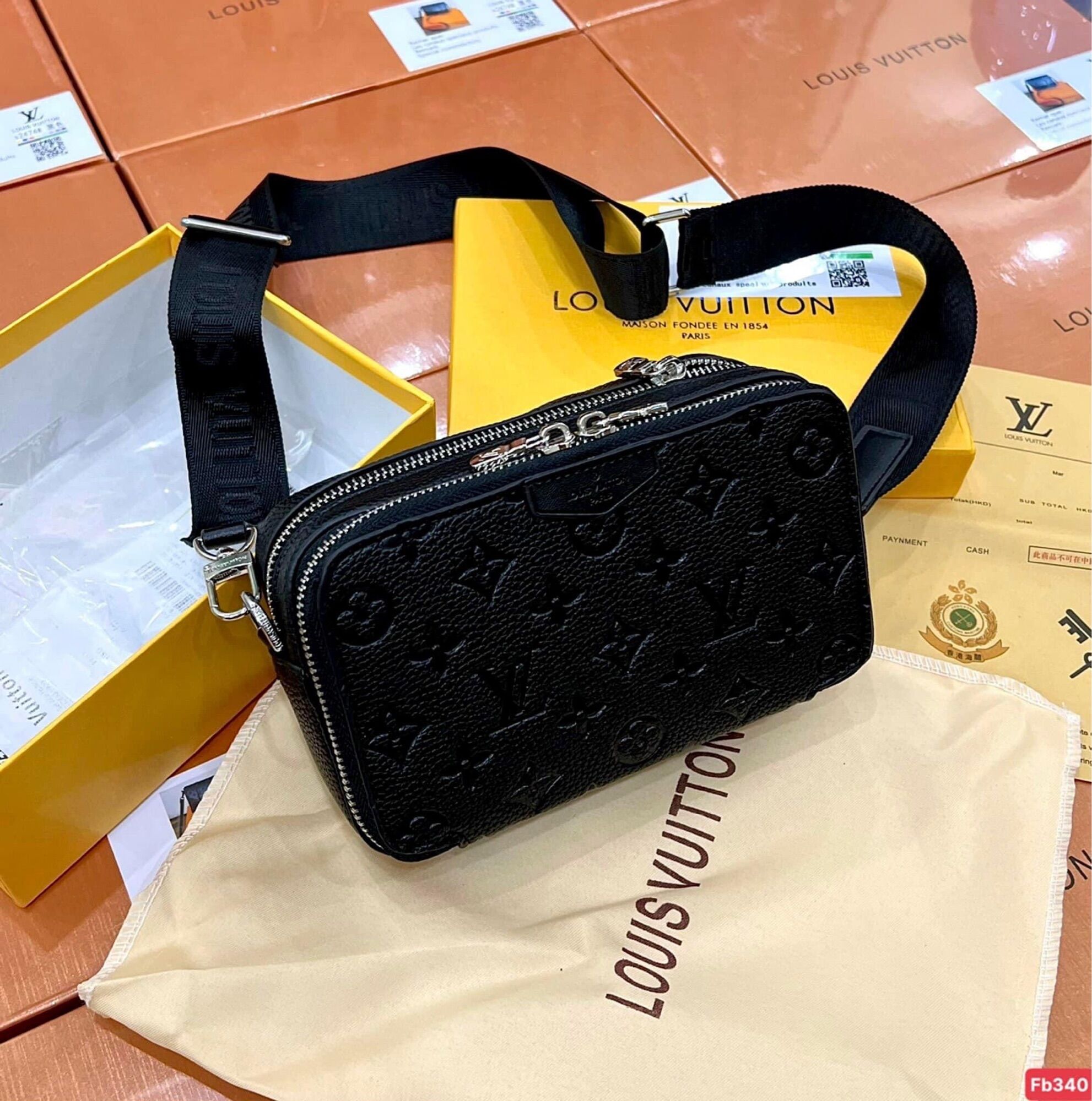 { Free ship max} túi đeo chéo nam hot hit bản full box ( men store 9x)