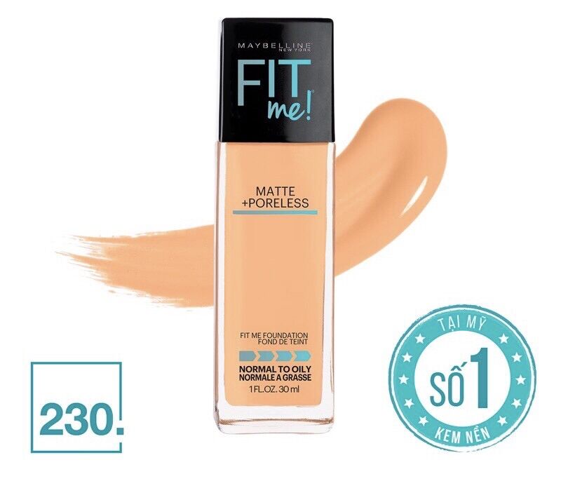 Kem Nền Mịn Lì Fit Me Matte Poreless Foundation Pump 30ml
