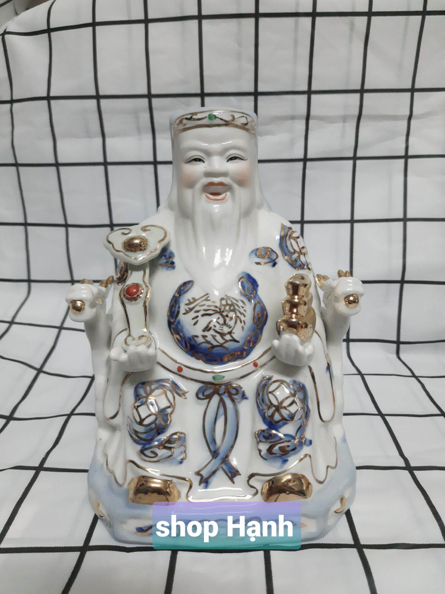 Ông Địa Thần Tài phú quý cao 17 cm