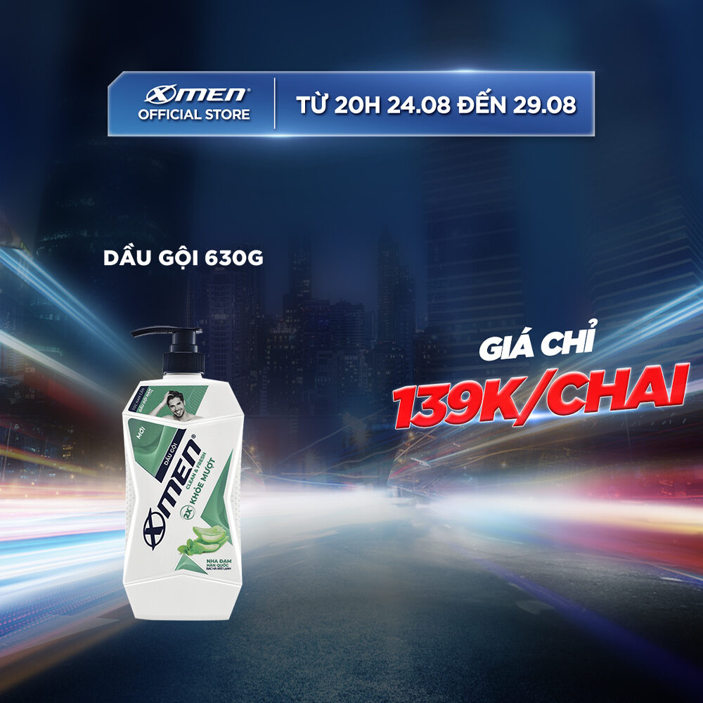 Dầu gội x-men clean & fresh 2x khỏe mượt 630g