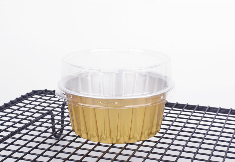 Disposable round Baking-Resistant Aluminum Foil Cup Cake Cup Caramel Pudding Cup High Temperature Resistant Tin Foil Cup Grilled Cheese with Lid