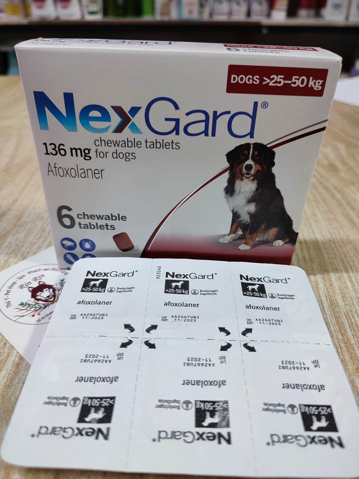 1 viên nhai nexgard phòng trị ve ghẻ rận bọ chét cho cún 25 - 50 kg hàng chính hãng cty viphavet