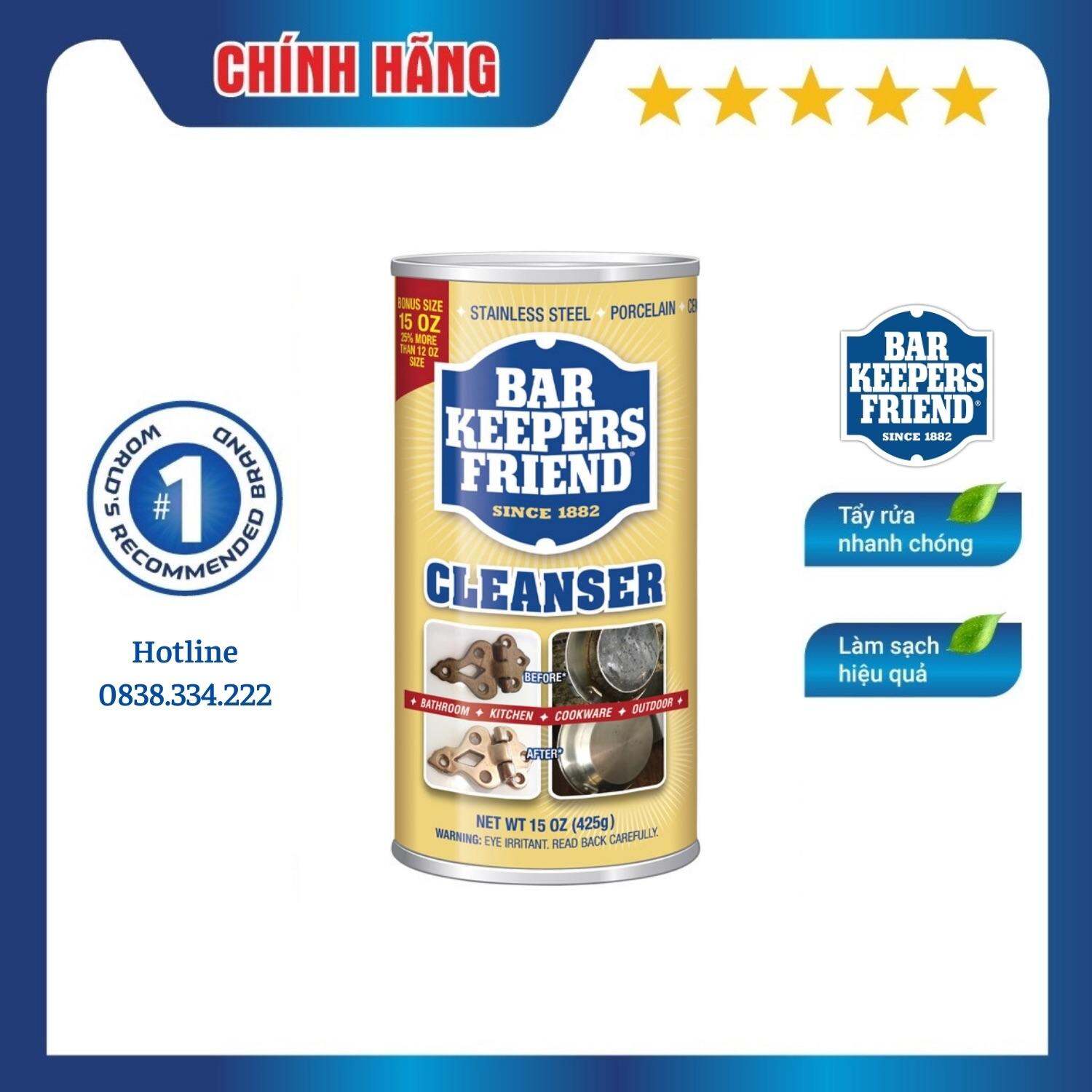 Bột Làm Sạch Đa Năng Bar Keepers Friend ( Bkf ) Sạch Bong Kính, Vòi, Xoong Nồi, Vết Ố,...