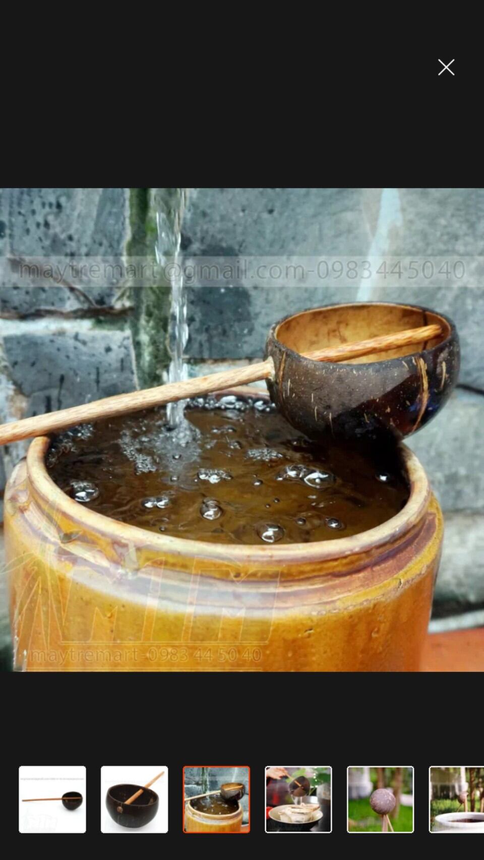 Gáo múc nước bằng gáo dừa