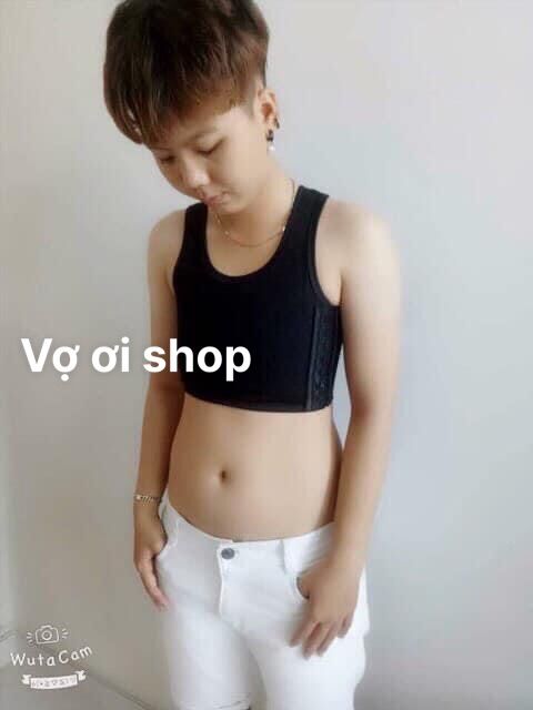 [ Hỏa Tốc ]Áo nịt tomboy - Balỗ Ngắn Có Viền [ Bản Nịt Bó Trước Ngực ]