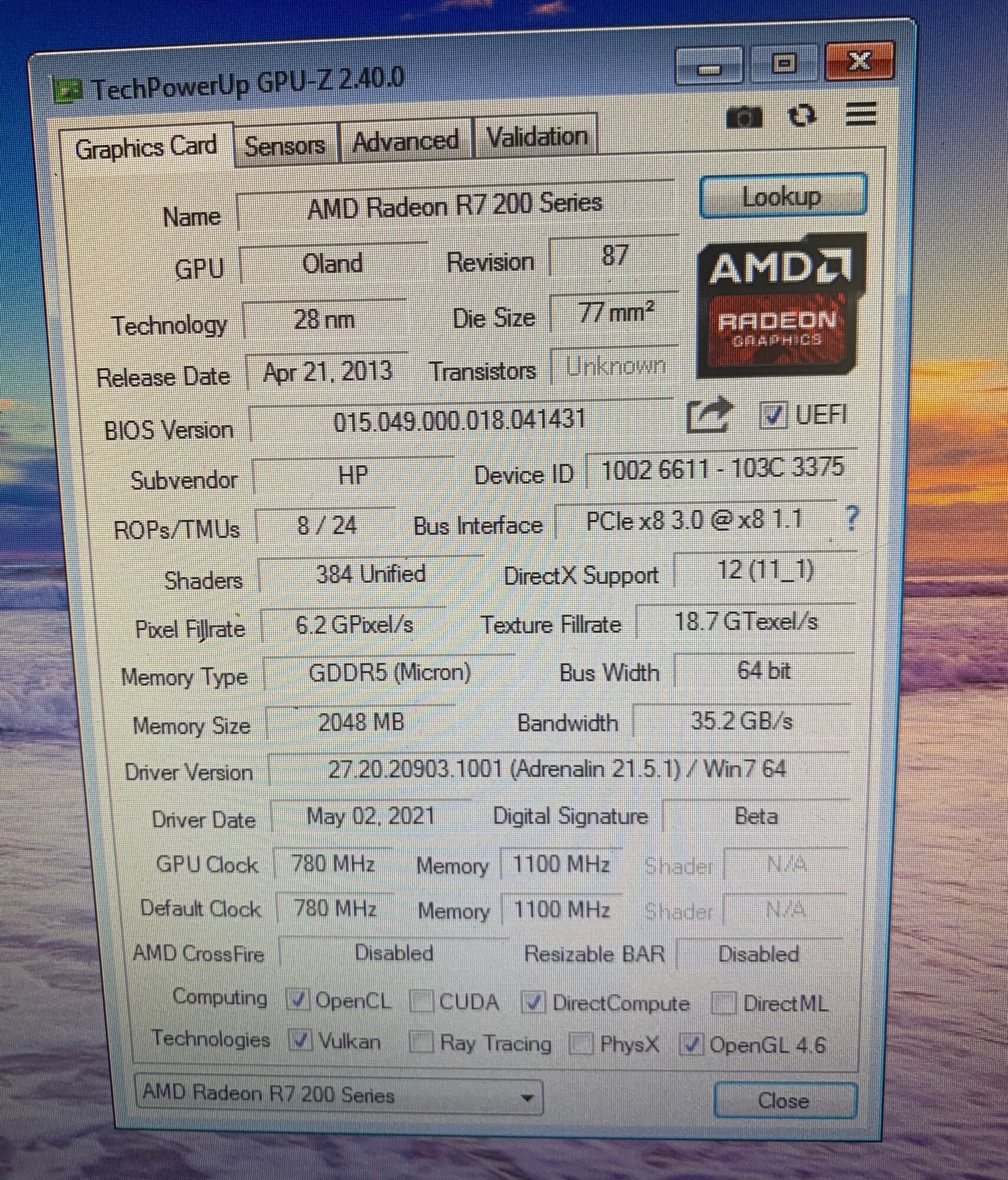 AMD r7 200 series