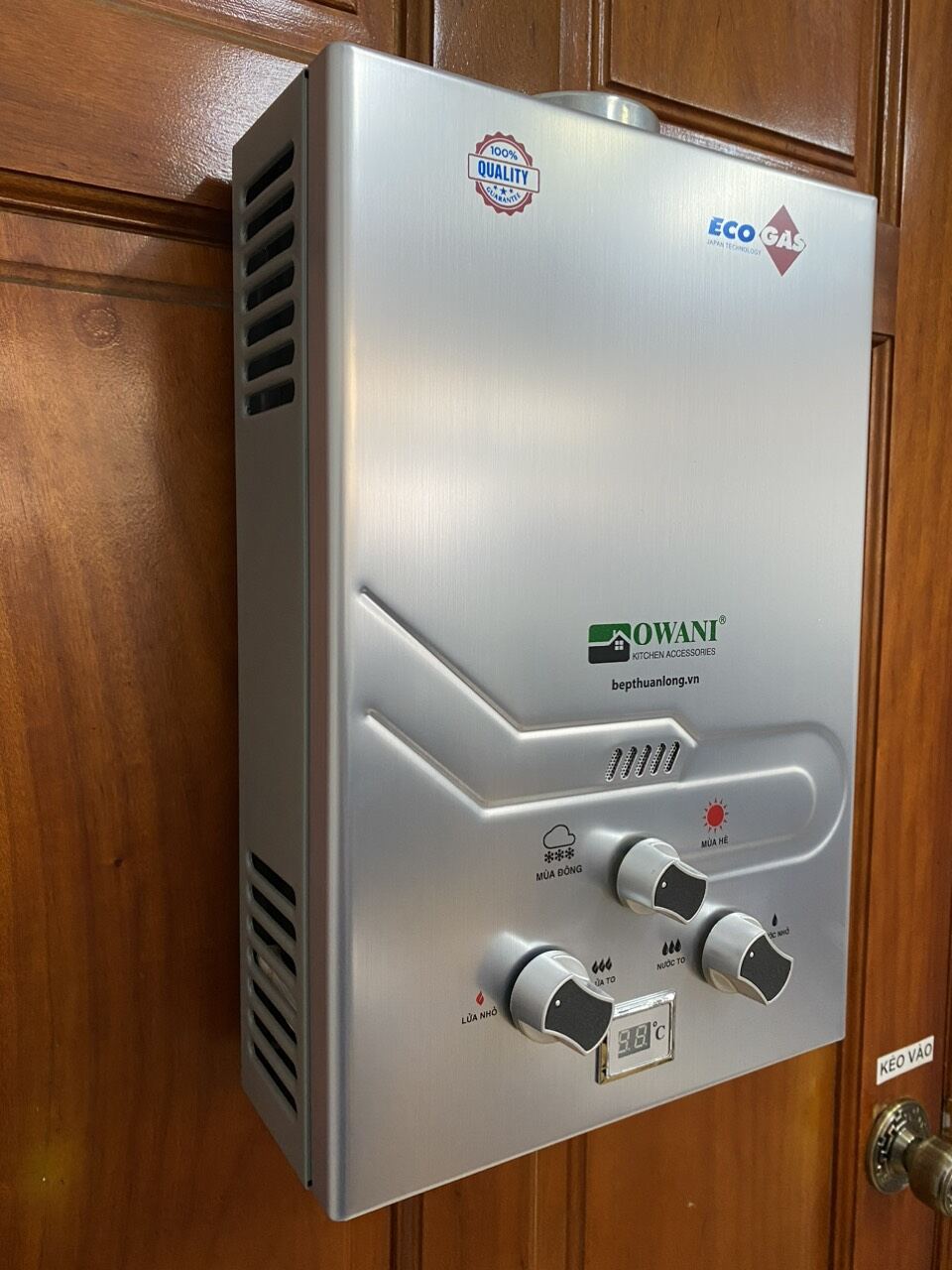 Bình nóng lạnh GAS cao cấp có đồng hồ siêu tiết kiệm GAS, tặng kèm van dây GAS