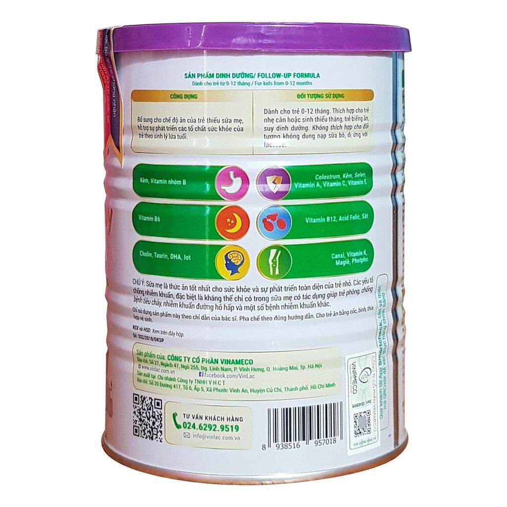 SỮA VINLAC BABY LON 400G DATE MỚI