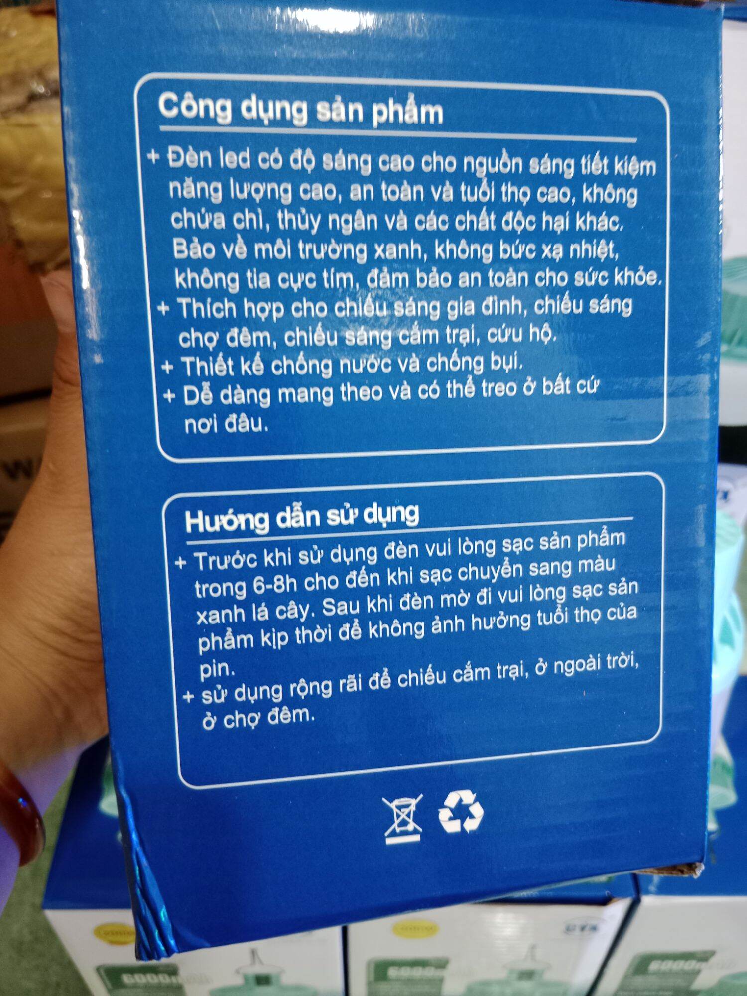 Bóng đèn sạc tích điện 60W [3 chế độ]