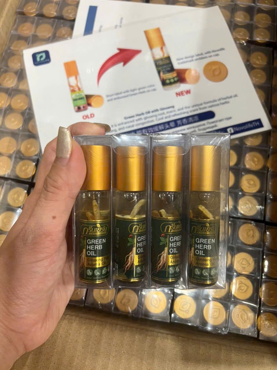 01 chai dầu lăn sâm thảo dược thái lan chính hãng 8ml