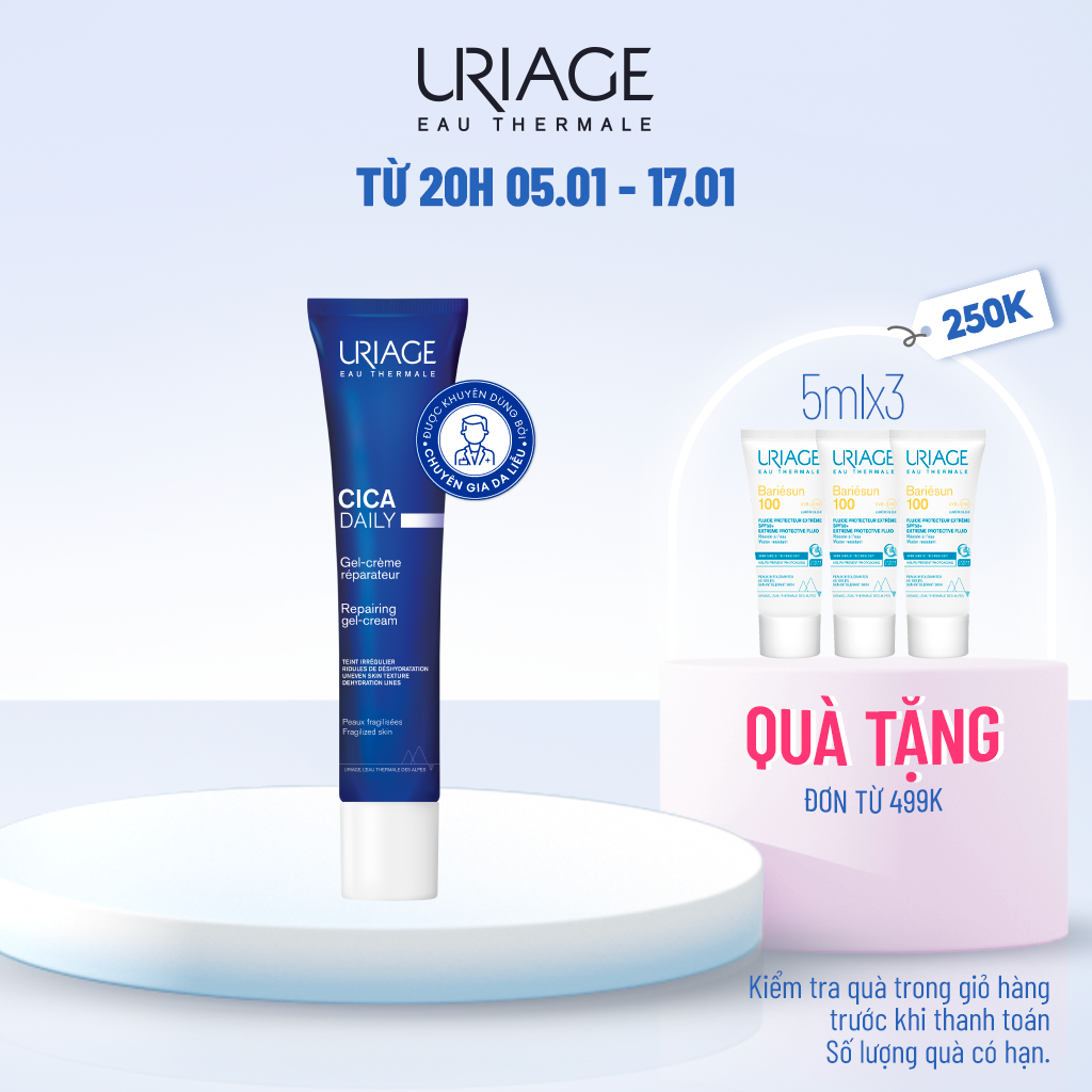 Kem làm dịu và phục hồi da tổn thương hằng ngày URIAGE CICA DAILY GEL-CREAM 40ml