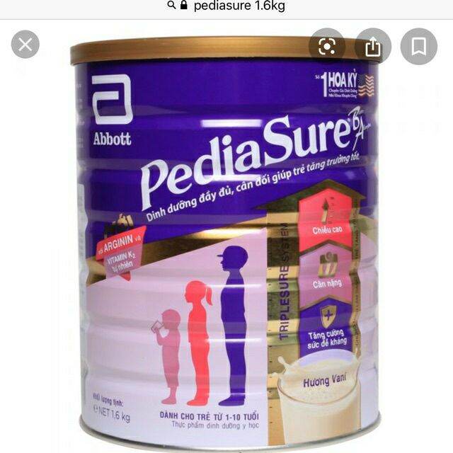 [Date 2024] Sữa bột Pediasure Vani 1,6kg